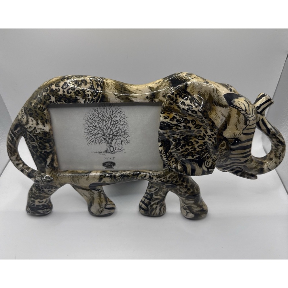 LaVie Safari Elephant Photo Frame 3.5x5 Animal Print Resin Picture Frame